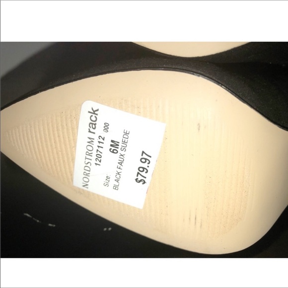 14th & Union Black Faux Suede Heel Tall Boots 6M - Picture 9 of 11